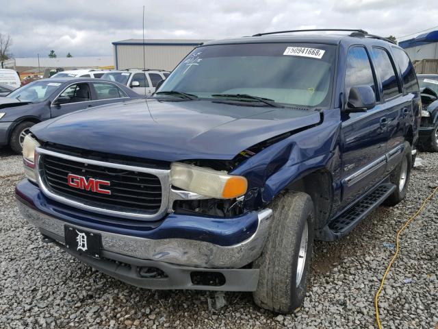 1GKEC13V62J297657 - 2002 GMC YUKON BLUE photo 2