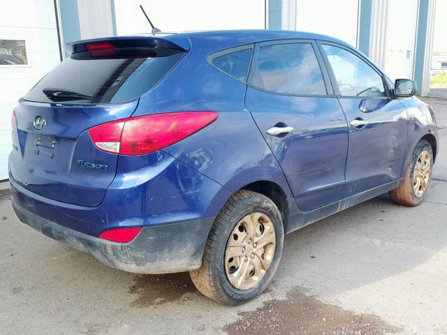 KM8JT3AC8DU551437 - 2013 HYUNDAI TUCSON GL BLUE photo 4