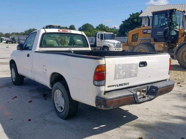 5TBJN32133S339536 - 2003 TOYOTA TUNDRA WHITE photo 3