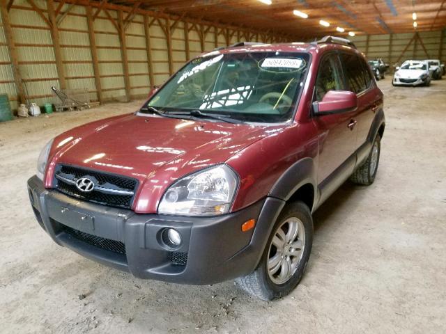 KM8JM72DX7U647375 - 2007 HYUNDAI TUCSON GL RED photo 2