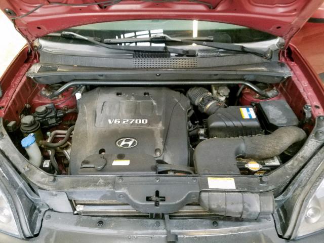 KM8JM72DX7U647375 - 2007 HYUNDAI TUCSON GL RED photo 7