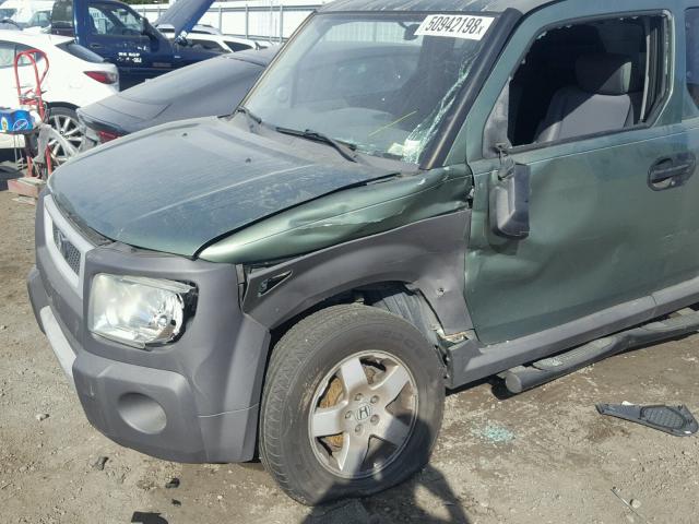 5J6YH28665L008992 - 2005 HONDA ELEMENT EX GREEN photo 9