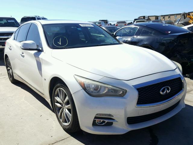 JN1BV7AP4EM674606 - 2014 INFINITI Q50 BASE WHITE photo 1