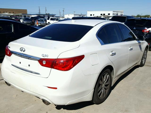 JN1BV7AP4EM674606 - 2014 INFINITI Q50 BASE WHITE photo 4