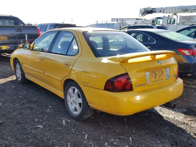 3N1AB51D75L507343 - 2005 NISSAN SENTRA SE- YELLOW photo 3