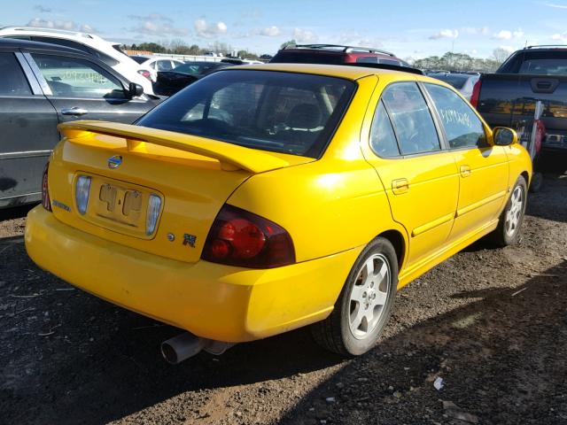 3N1AB51D75L507343 - 2005 NISSAN SENTRA SE- YELLOW photo 4