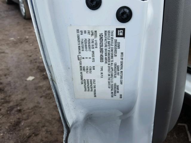 1GNDV23L86D145803 - 2006 CHEVROLET UPLANDER L 白色 照片 10