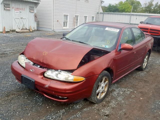 1G3NF52E61C155582 - 2001 OLDSMOBILE ALERO GLS MAROON photo 2