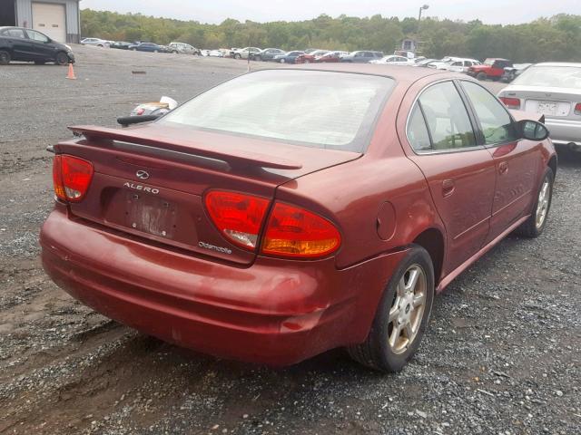 1G3NF52E61C155582 - 2001 OLDSMOBILE ALERO GLS MAROON photo 4