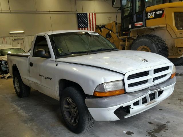 1B7FL26X91S237478 - 2001 DODGE DAKOTA WHITE photo 1