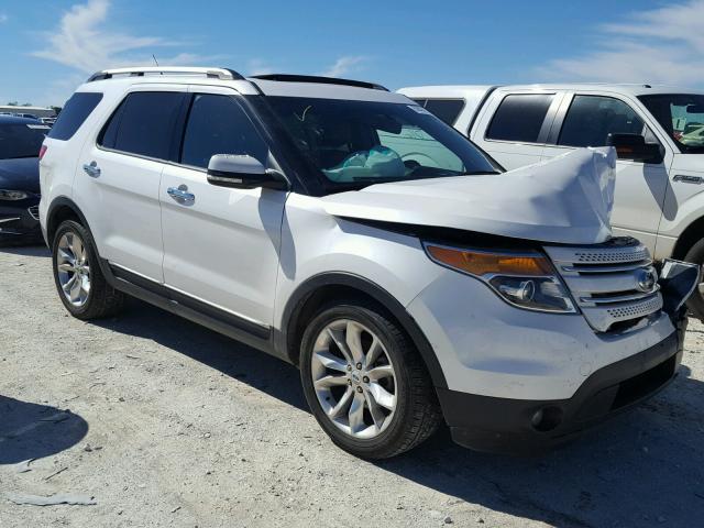 1FM5K7F87DGA37383 - 2013 FORD EXPLORER L WHITE photo 1