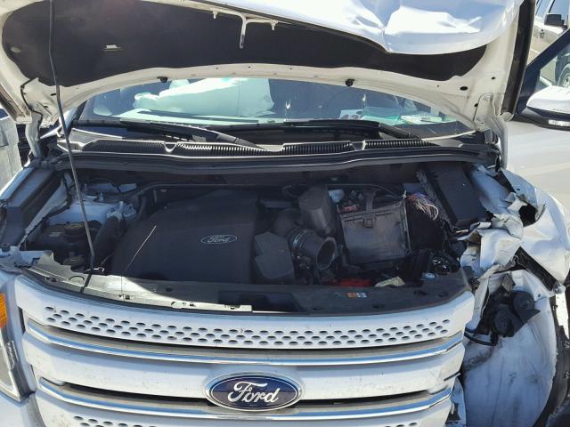 1FM5K7F87DGA37383 - 2013 FORD EXPLORER L WHITE photo 7