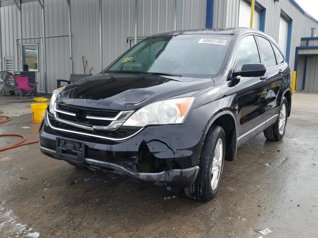 5J6RE3H72AL045527 - 2010 HONDA CR-V EXL BLACK photo 2