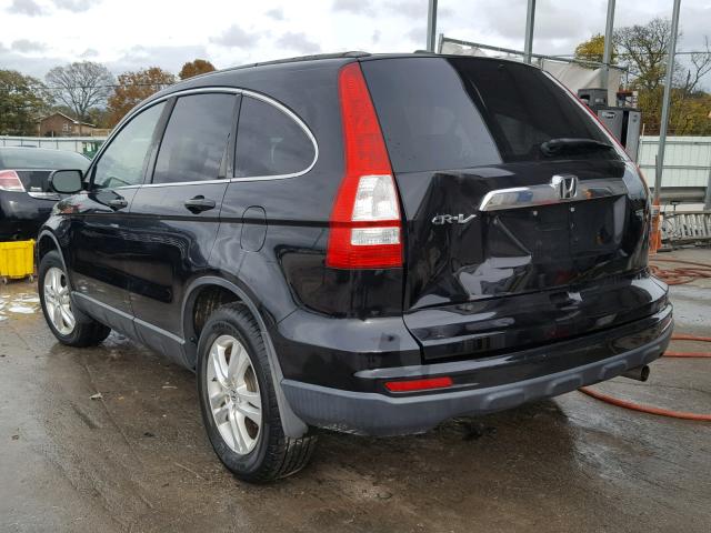 5J6RE3H72AL045527 - 2010 HONDA CR-V EXL BLACK photo 3