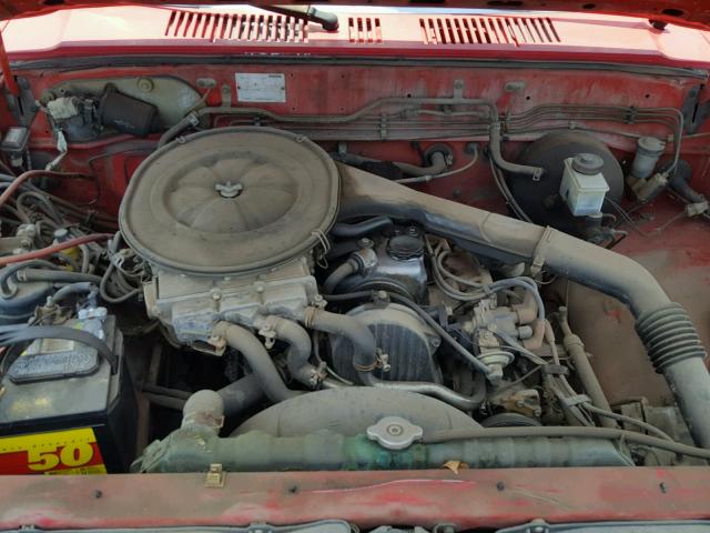 JM2UF3133H0191835 - 1987 MAZDA B2200 CAB RED photo 7