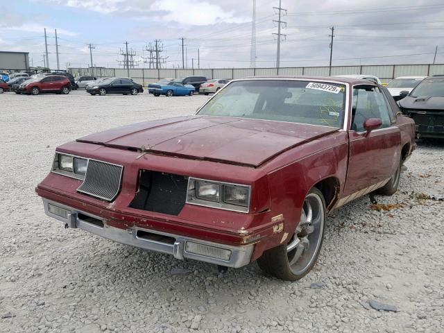 1G3AM47AXER323389 - 1984 OLDSMOBILE CUTLASS SU RED photo 2