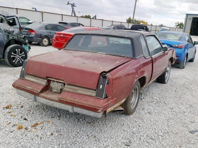 1G3AM47AXER323389 - 1984 OLDSMOBILE CUTLASS SU RED photo 4