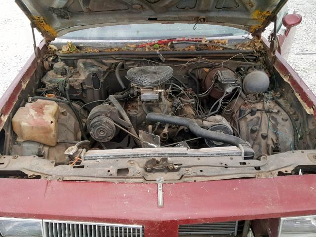 1G3AM47AXER323389 - 1984 OLDSMOBILE CUTLASS SU RED photo 7