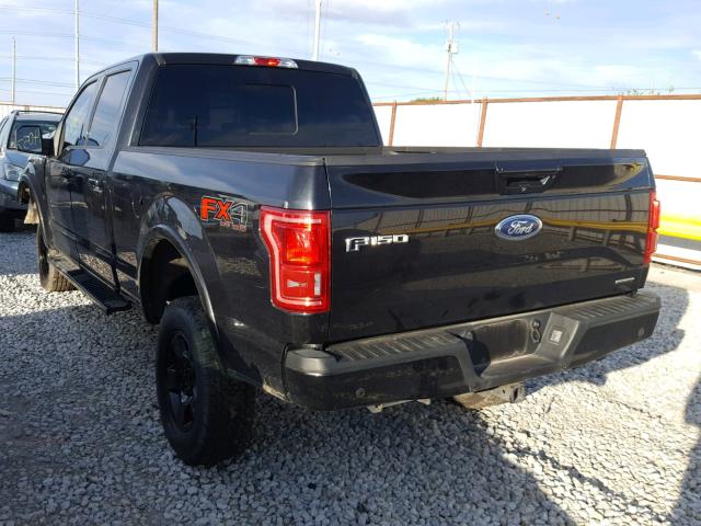 1FTFW1EF7FKD45972 - 2015 FORD F150 SUPER BLACK photo 3