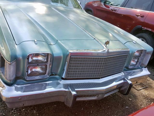 SS22G9R213041 - 1979 CHRYSLER CORDOBA GREEN photo 10