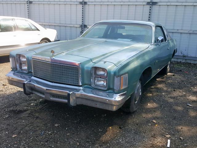 SS22G9R213041 - 1979 CHRYSLER CORDOBA GREEN photo 2