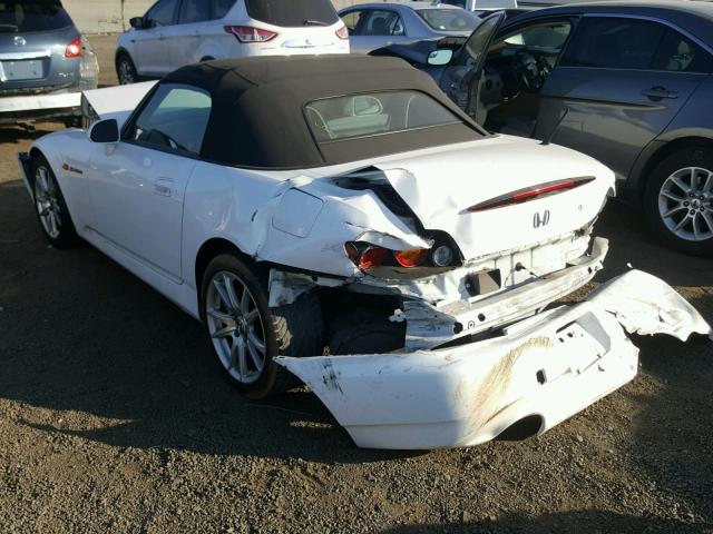 JHMAP21434T003720 - 2004 HONDA S2000 WHITE photo 3