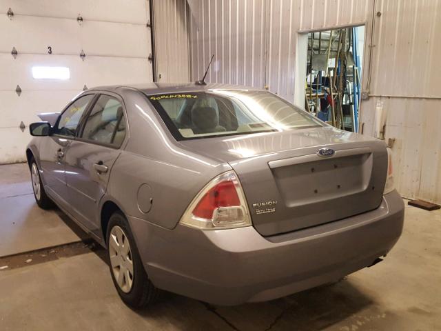 3FAHP06Z37R202075 - 2007 FORD FUSION S GRAY photo 3