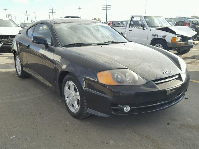 KMHHM65D84U116045 - 2004 HYUNDAI TIBURON BLACK photo 1