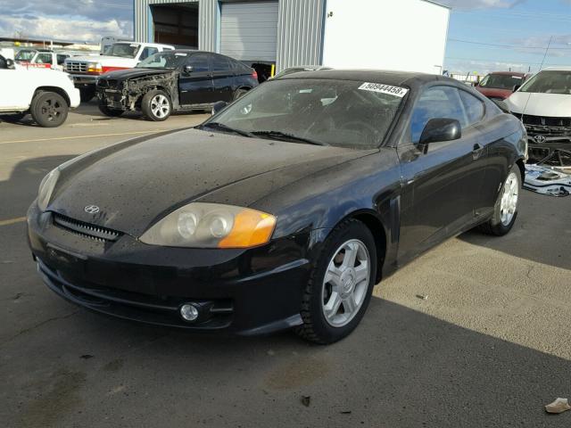 KMHHM65D84U116045 - 2004 HYUNDAI TIBURON BLACK photo 2