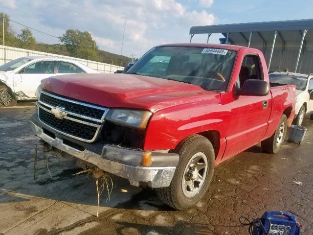 3GCEC14V06G268947 - 2006 CHEVROLET SILVERADO RED photo 2