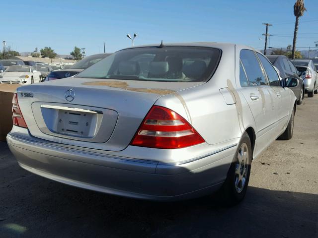 WDBNG75JXYA109128 - 2000 MERCEDES-BENZ S 500 SILVER photo 4