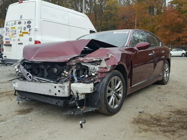 JTHBL46F875037506 - 2007 LEXUS LS 460 MAROON photo 2