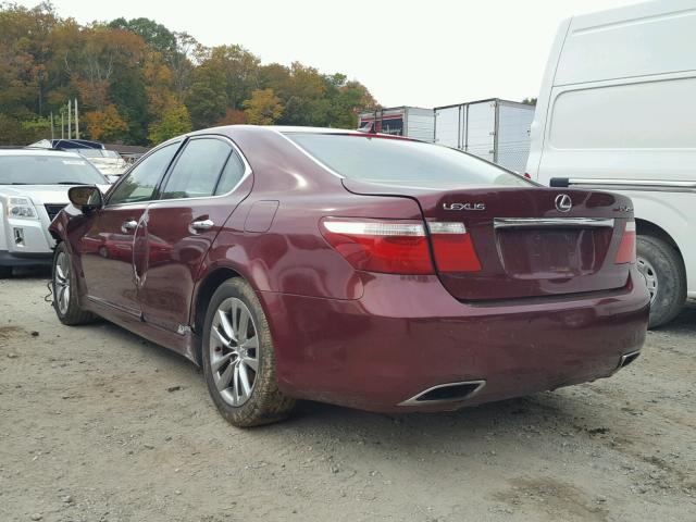 JTHBL46F875037506 - 2007 LEXUS LS 460 MAROON photo 3