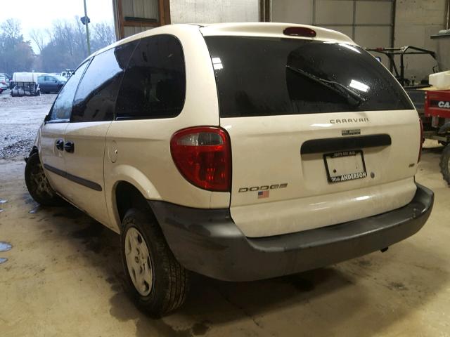 1D4GP25383B253717 - 2003 DODGE CARAVAN SE WHITE photo 3