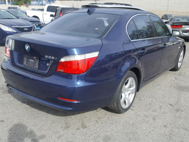 WBANW13578CZ73935 - 2008 BMW 535 I BLUE photo 4