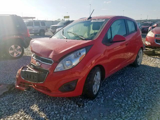 KL8CA6S96DC521682 - 2013 CHEVROLET SPARK LS RED photo 2