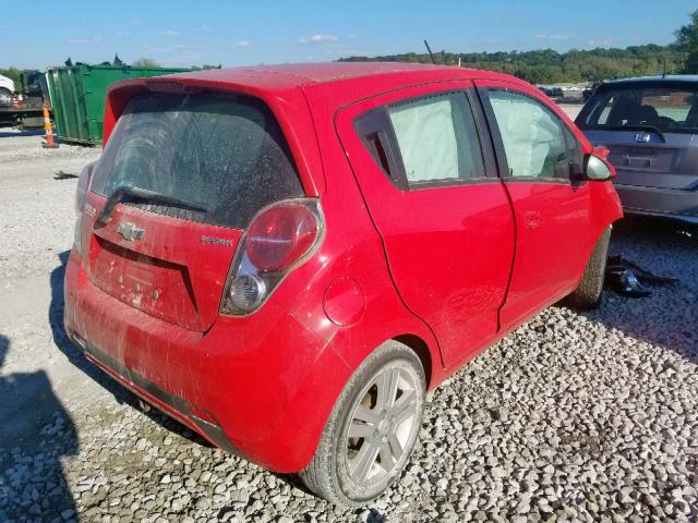 KL8CA6S96DC521682 - 2013 CHEVROLET SPARK LS RED photo 4