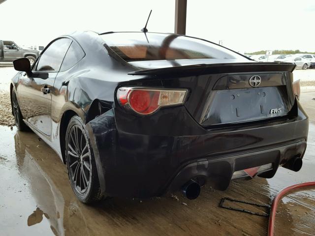JF1ZNAA13D1731632 - 2013 TOYOTA SCION FR-S BLACK photo 3