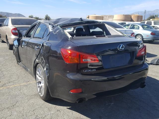 JTHBK262275027784 - 2007 LEXUS IS 250 BLACK photo 3