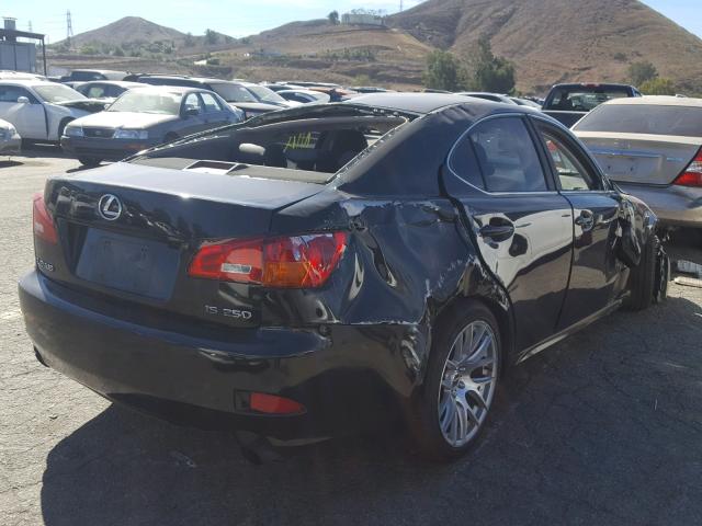 JTHBK262275027784 - 2007 LEXUS IS 250 BLACK photo 4