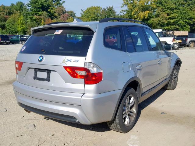 WBXPA93476WG91179 - 2006 BMW X3 3.0I SILVER photo 4