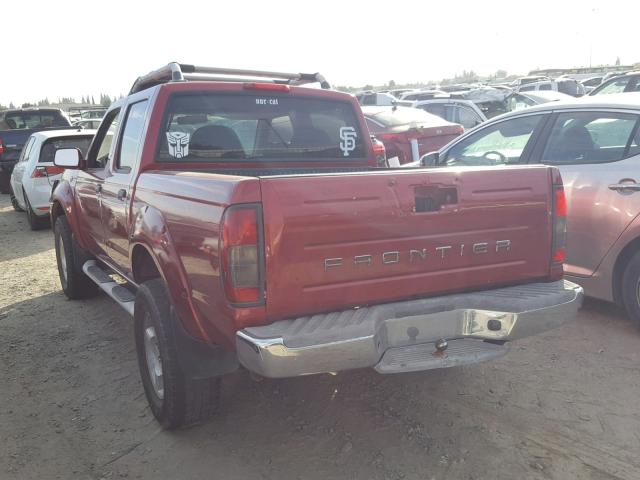 1N6ED27T41C341419 - 2001 NISSAN FRONTIER C RED photo 3