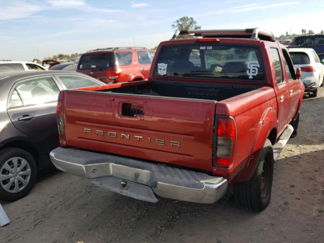 1N6ED27T41C341419 - 2001 NISSAN FRONTIER C RED photo 4