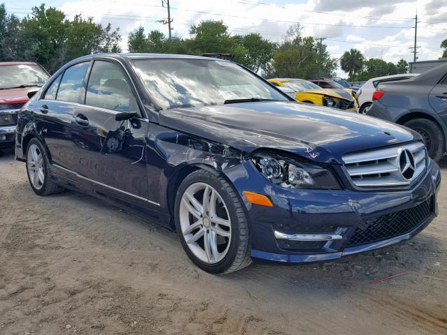 WDDGF4HB0DR294761 - 2013 MERCEDES-BENZ C 250 BLUE photo 1