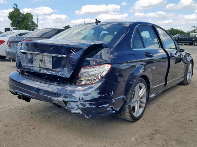 WDDGF4HB0DR294761 - 2013 MERCEDES-BENZ C 250 BLUE photo 4