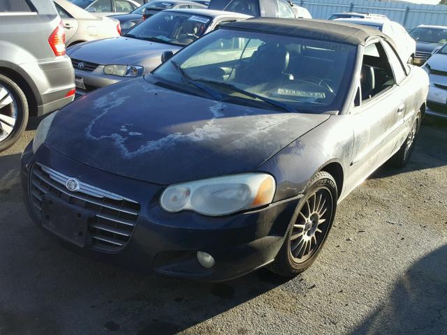 1C3EL55R44N120110 - 2004 CHRYSLER SEBRING LX BLUE photo 2