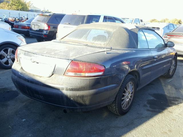 1C3EL55R44N120110 - 2004 CHRYSLER SEBRING LX BLUE photo 4