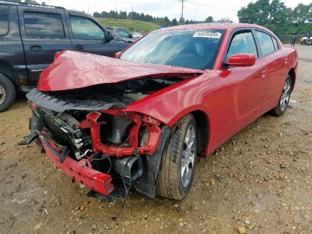 2C3CDXJG4GH160964 - 2016 DODGE CHARGER SX RED photo 2