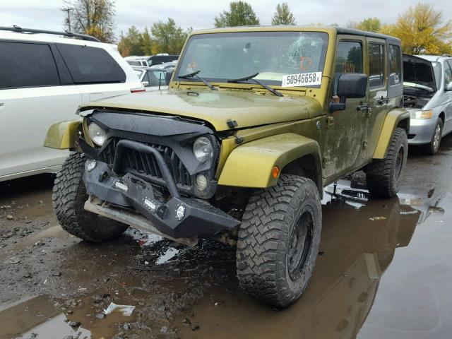 1J4GA591X7L175797 - 2007 JEEP WRANGLER S GREEN photo 2