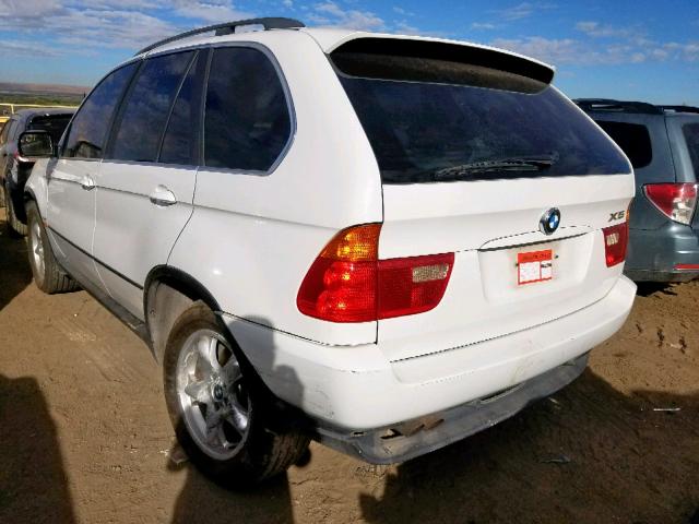 5UXFB33533LH40644 - 2003 BMW X5 4.4I WHITE photo 3